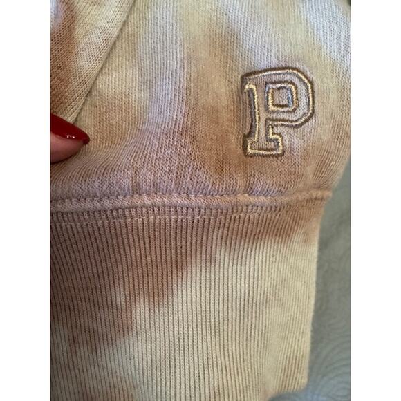 Victoria Secret Pink Hoodie Jogger Set Stucco Beige Cloudy Tie Dye M - Picture 9 of 9